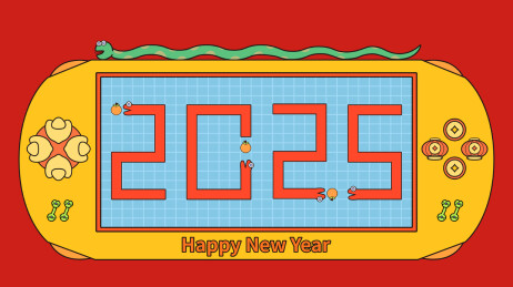 2025蛇年插画字体