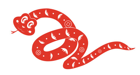 2025年春节 蛇剪纸图纹素材