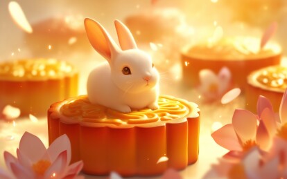 中秋节玉兔背景