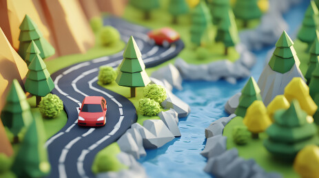 3d卡通风旅行插画