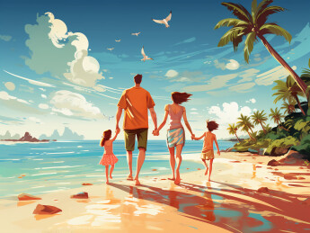 热门城市风景插画