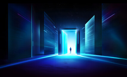 未来科幻主视觉概念插画背景