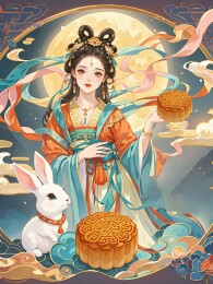 中秋节嫦娥月饼玉兔