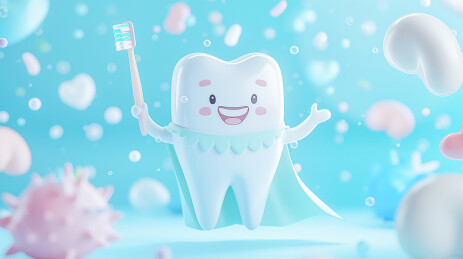 爱护牙齿的概念插画