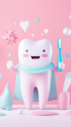 全国爱牙日3D海报