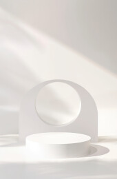 白色现代建筑室内空间背景图