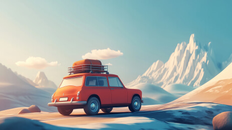 3d旅游出行插画