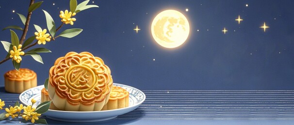 中秋节月饼插画