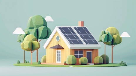 安装太阳能的房子