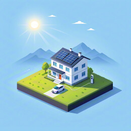 太阳能环保插画