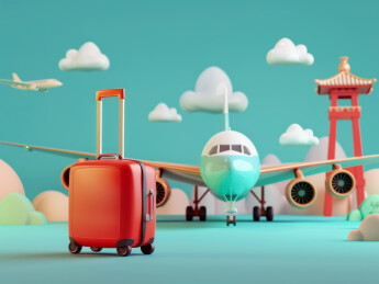 旅行和交通工具主题插画