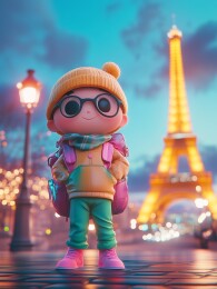 旅行旅游出行方式城市风光自然风光3d插画