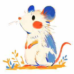 卡通手绘老鼠插画