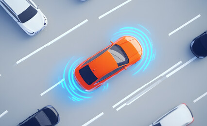 汽车在道路上智能自动驾驶场景