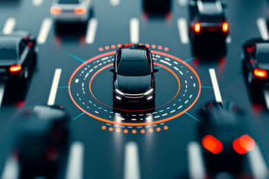 高速公路上的智能驾驶辅助汽车