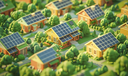 太阳能环保插画