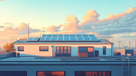 新能源环保能源主题创意插画