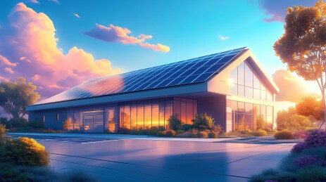 新能源环保能源主题创意插画