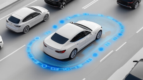 正在自动驾驶的新能源车