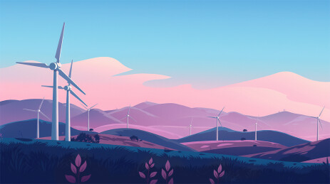 能源环保主题创意插画