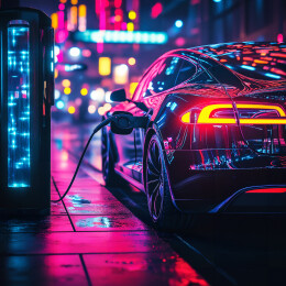 城市充电桩与新能源汽车