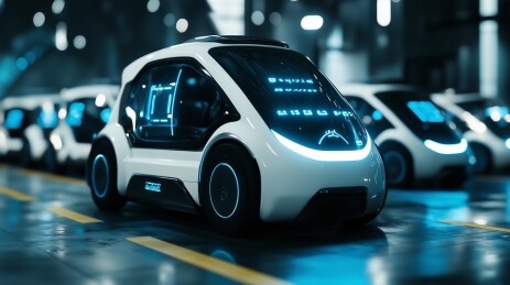 未来感酷炫概念电动出租车