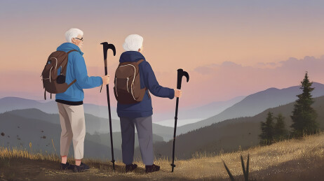 重阳节攀登高峰