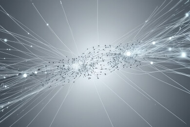 白色网络大数据流粒子