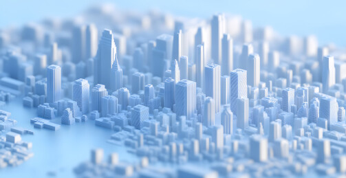 3D城市模型科技背景