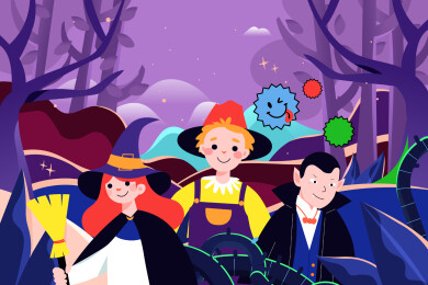 万圣节鬼节矢量插画