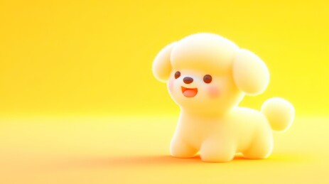 可爱毛毡风格十二生肖狗