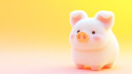 可爱毛毡风格十二生肖猪