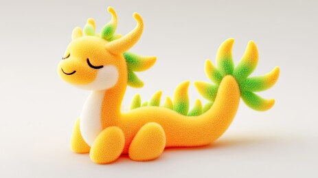 可爱毛毡风格十二生肖龙