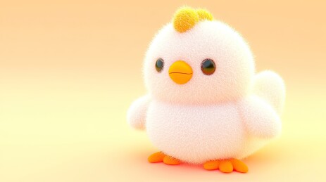 可爱毛毡风格十二生肖鸡