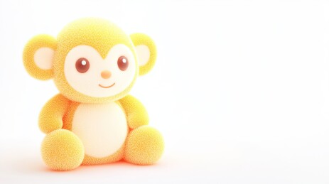 可爱毛毡风格十二生肖猴