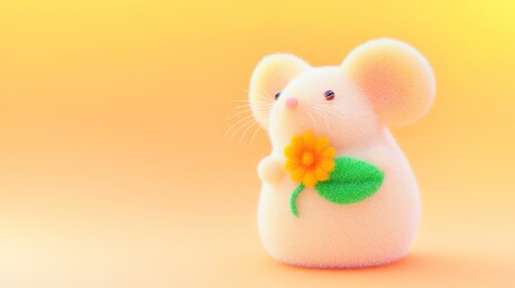 可爱毛毡风格十二生肖鼠