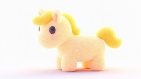 可爱毛毡风格十二生肖马