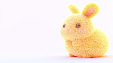 可爱毛毡风格十二生肖兔