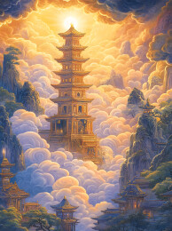 神话场景唯美插画