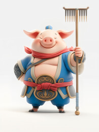 中国西游记神话人物天蓬元帅猪八戒