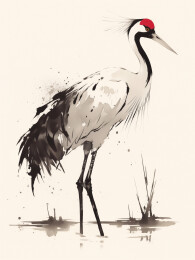 中国风仙鹤插画