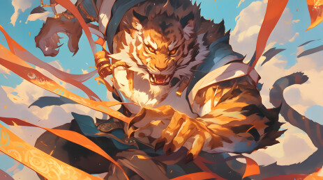 老虎神兽妖兽虎精