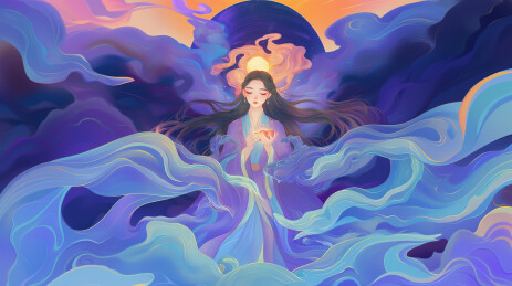 神话人物女娲补天