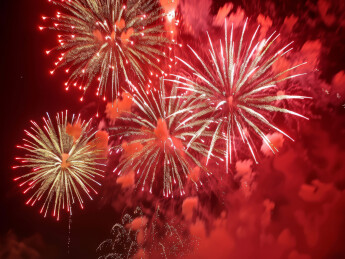烟花红色背景节日喜庆