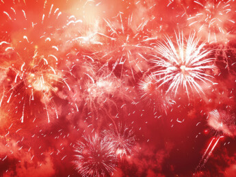 烟花红色背景节日喜庆