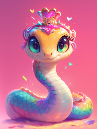 可爱萌萌的小蛇