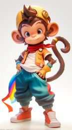 西游记孙悟空时尚版角色插画