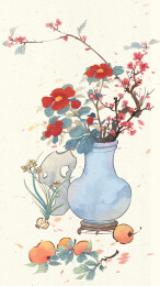 中国传统节气海报大雪插画