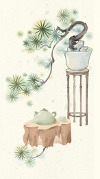 中国传统节气海报立冬插画