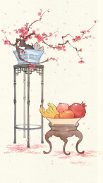 中国传统节气海报小寒插画